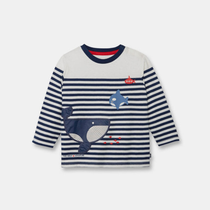 Avis T-shirt rayé à motif marin OBAÏBI 1