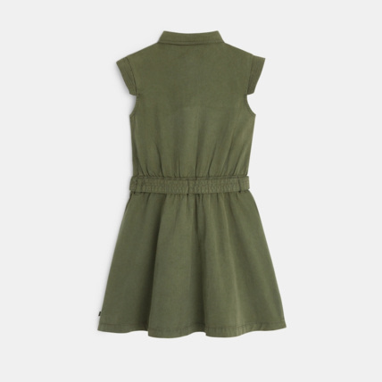 Avis Robe safari en toile unie verte fille OKAIDI 4