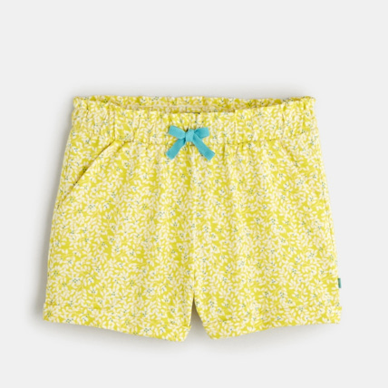 Avis Short en jersey imprimé jaune fille OKAIDI 1
