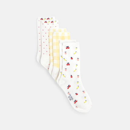 Avis Chaussettes à petits motifs (lot de 3) jaunes fille OKAIDI 1