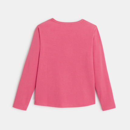 Avis T-shirt à motif en relief rose fille OKAIDI 4