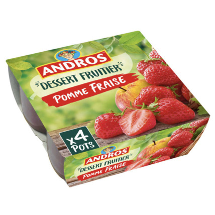 Avis Compote Dessert fruitier - Pomme fraise Andros 1