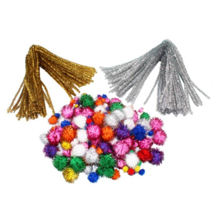 Avis Maxi Pack Chenilles & Pompons - Glitter LOOLIPO 1