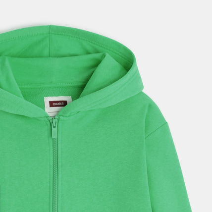 Avis Sweat zippé à capuche vert garçon OKAIDI 3