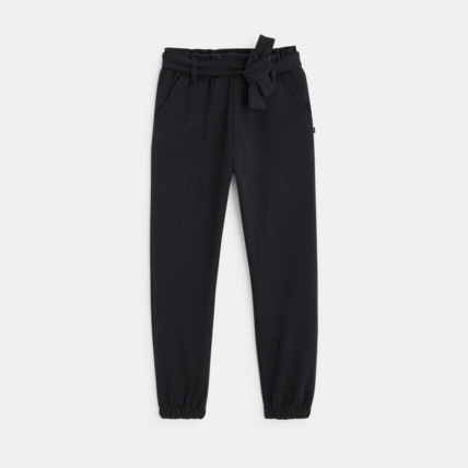 Avis Pantalon paper bag ceinturé noir fille OKAIDI 1