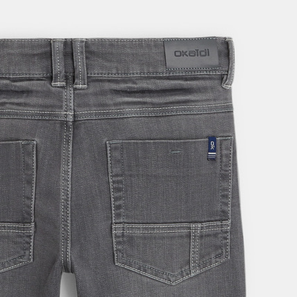 Avis Jean skinny en denim ultra-résistant gris garçon OKAIDI 3