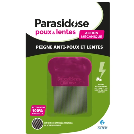 Avis Peigne Anti-Poux dents cannelées Parasidose LABORATOIRES GILBERT 1