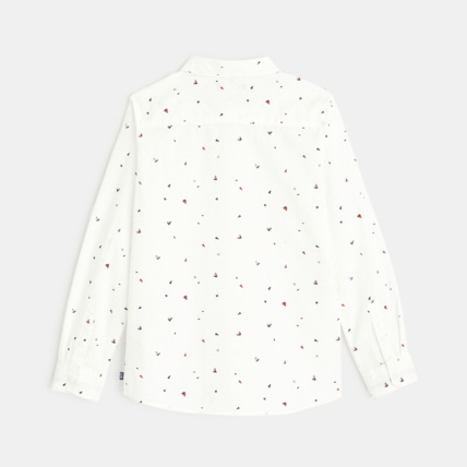 Avis Chemise imprimée de petits motifs blanche garçon OKAIDI 2
