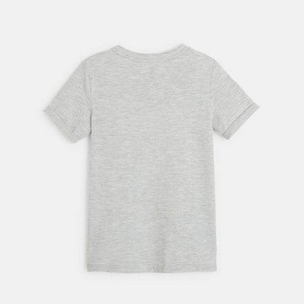 Avis T-shirt à sequins magiques "Island Trip" gris garçon OKAIDI 3