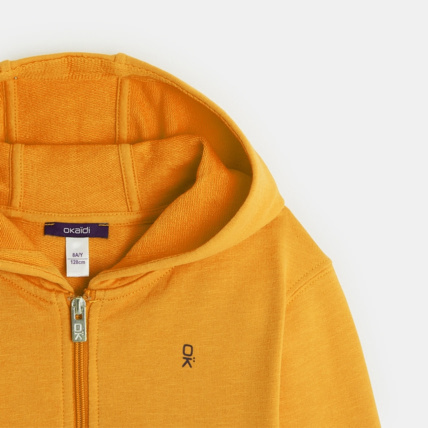 Avis Sweat-shirt uni à capuche jaune garçon OKAIDI 2