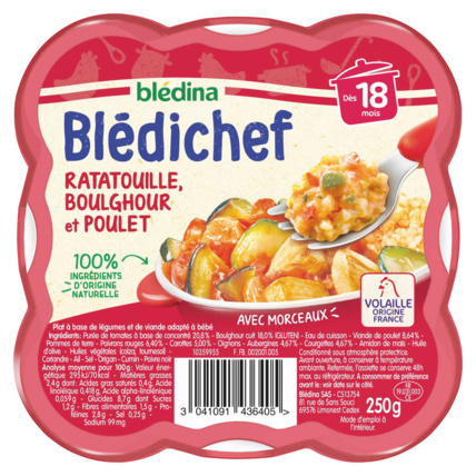 Avis BLEDICHEF Ratatouille, boulghour et poulet Blédina 1