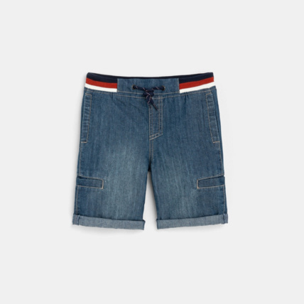Avis Bermuda slim en jean bleu garçon OKAIDI 1