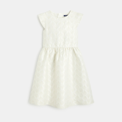 Avis Robe chic en jacquard blanche fille OKAIDI 1