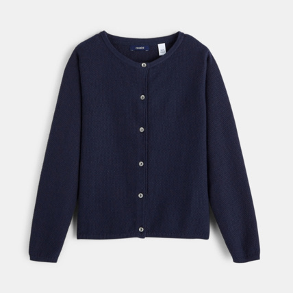 Avis Gilet boutonné bleu fille OKAIDI 2