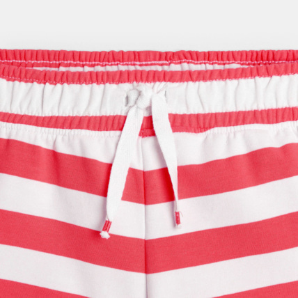 Avis Short en molleton rayé rose fille OKAIDI 2