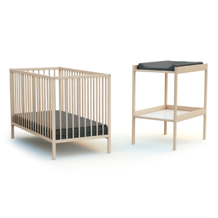 Avis Chambre bébé lit et table à langer en bois AT4 1