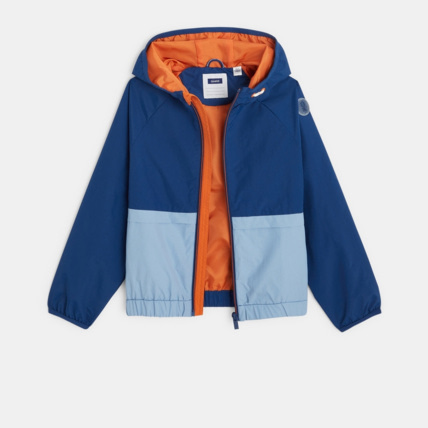 Avis Blouson déperlant à capuche bleu garçon OKAIDI 3