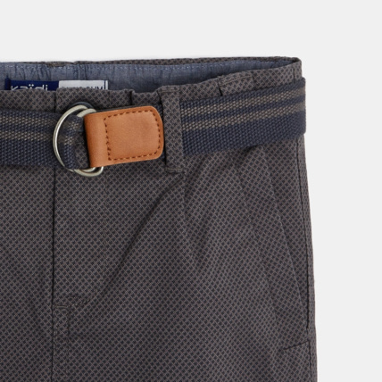 Avis Pantalon chino slim en toile fantaisie gris garçon OKAIDI 4
