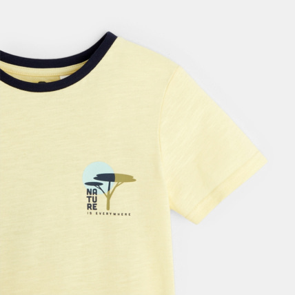 Avis T-shirt motif "nature" jaune garçon OKAIDI 3