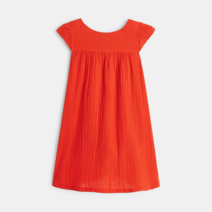 Avis Robe en gaze de coton rouge fille OKAIDI 3