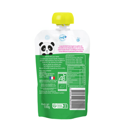 Avis Gourde de purée de fruits Multi Fruits - 100g - A partir de 4 mois FRANCE BEBE BIO 2