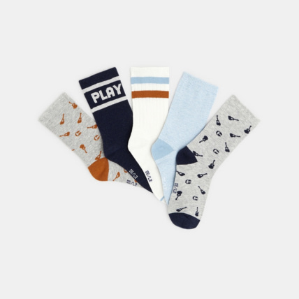 Avis Chaussettes fantaisie (lot de 5) bleues garçon OKAIDI 2