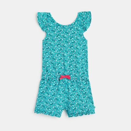 Avis Combishort imprimé motif "petits poissons" vert fille OKAIDI 1
