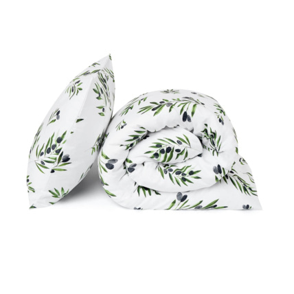 Avis Housse de couette en satin de coton - Olives Mon Lit Cabane 1