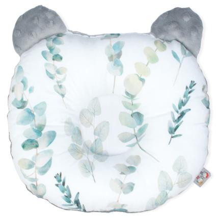 Avis Coussin anti tête plate réversible en minky, Eucalyptus Sevira Kids 1
