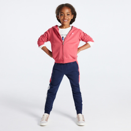 Avis Pantalon de jogging à bande côté bleu fille OKAIDI 1