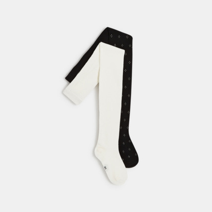 Avis Collants chauds en tricot (lot de 2) noirs fille OKAIDI 1