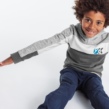 Avis Sweat-shirt à capuche OK96 vert garçon OKAIDI 1