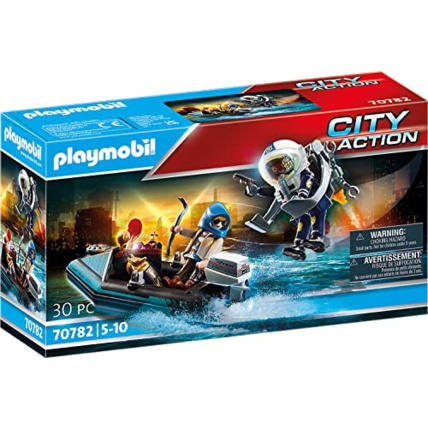 Avis Playmobil City Action - Policier avec réacteur dorsal et canoë PLAYMOBIL 1
