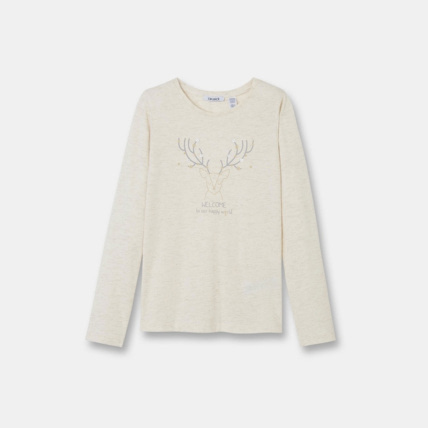 Avis T-shirt irisé beige fille OKAIDI 1