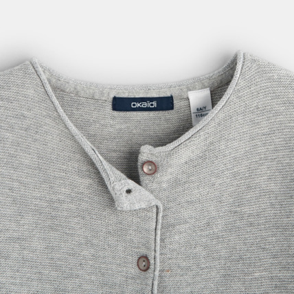 Avis Gilet boutonné gris fille OKAIDI 3