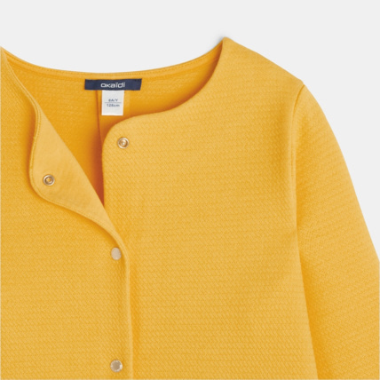 Avis Gilet molletonné pressionné jaune fille OKAIDI 2