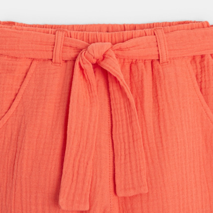 Avis Pantalon en gaze de coton orange fille OKAIDI 3