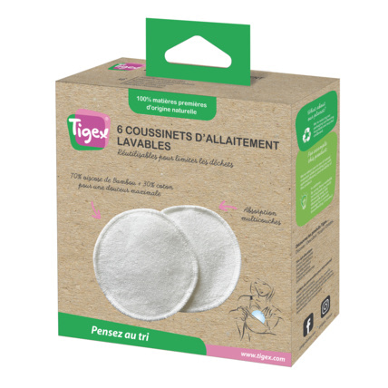 Avis 6 Coussinets allaitement lavables éco-conçus Tigex 1