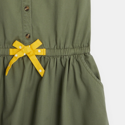 Avis Robe boutonnée en twill verte fille OKAIDI 4