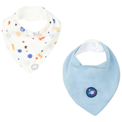 Avis Lot de 2 bavoirs bandanas motif esprit espace Prémaman 1
