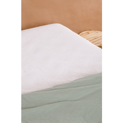Avis Drap housse Satin de Coton Bio lavé 1 personne KADOLIS 2