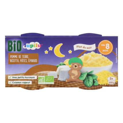 Avis Coupelles 8 mois Bio - Pomme de terre, ricotta, pâtes, épinard lupilu® 1