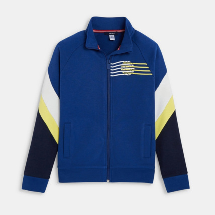 Avis Sweat zippé bleu garçon OKAIDI 1