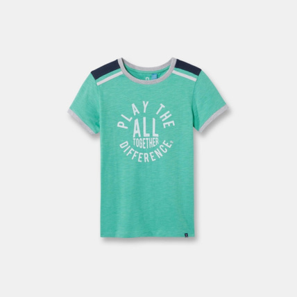 Avis T-shirt à message vert garçon OKAIDI 1
