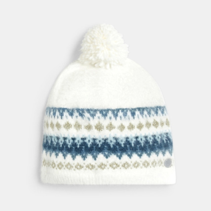 Avis Bonnet fluffy avec motifs en jacquard beige fille OKAIDI 1