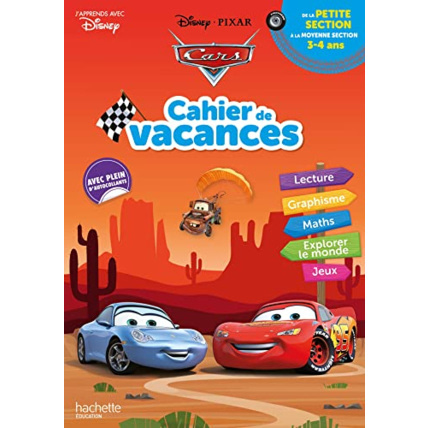 Avis Disney - Cars - Cahier de vacances 2023, de la Petite Section à la Moyenne section Hachette Éducation 1