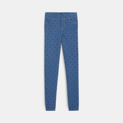 Avis Jeggings imprimés petits coeurs bleu fille OKAIDI 1