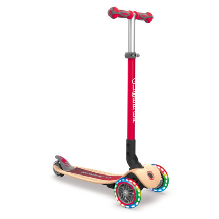 Avis Trottinette PRIMO FOLDABLE WOOD LIGHTS 3 roues pliable en bois Globber 2