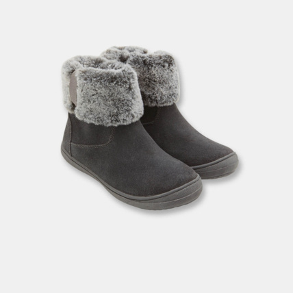Avis Boots fourrées en cuir grises fille OKAIDI 1
