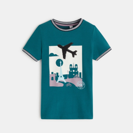 Avis T-shirt en coton piqué vert garçon OKAIDI 2
